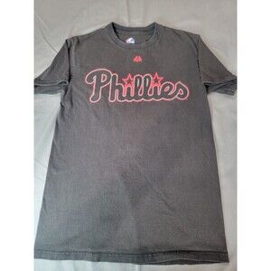 Phillies Black T-shirt Young Boys Small Shirt Cliff Lee # 33 Majestic brand